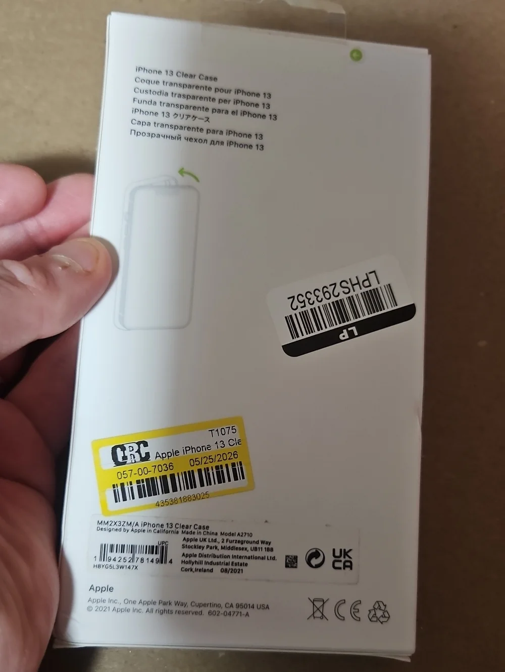 APPLE IPHONE 13 CLEAR CASE: NEW IN BOX